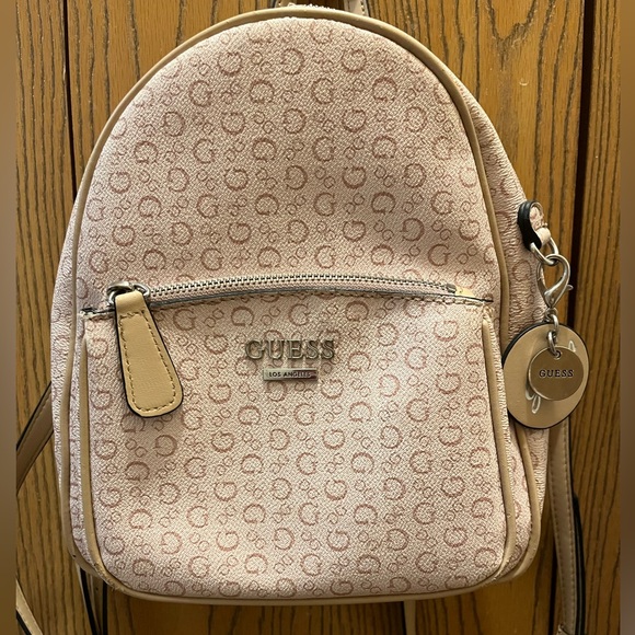 GUESS Light Pink Patterned Backpack - Picture 2 of 5